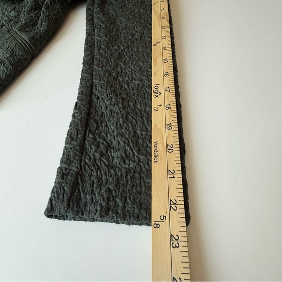 Chico’s Textured Drape Front Jacket Blazer Evergreen Forest Green Sz 8-NWT - Picture 10 of 12